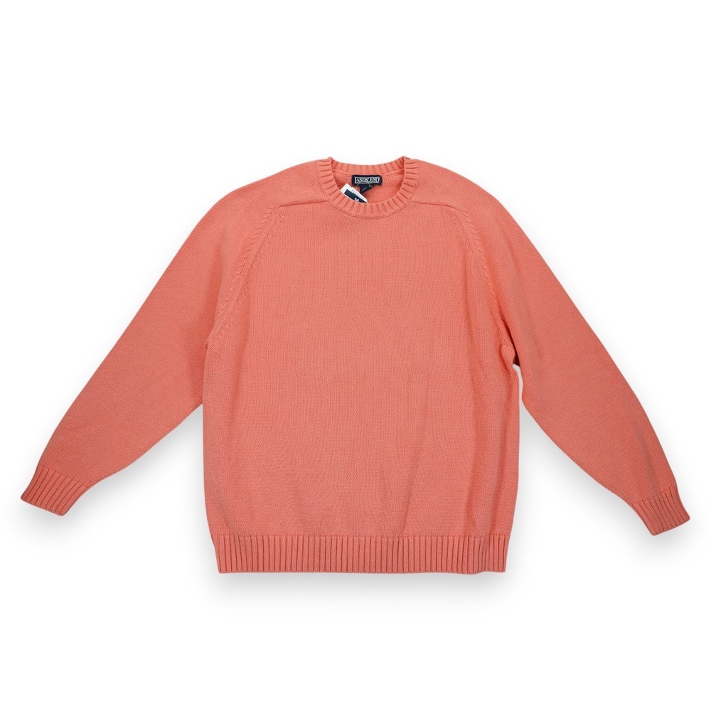NWT Lands‎ End Women's Coral Cable Knit Cotton Sweater Size 1X (16W-18W) ~ Japan